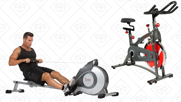 Sunny Health & Fitness Magnetic Rowing Machine | $170 | Amazon Sunny Health & Fitness Indoor Cycling Bike | $196 | Amazon